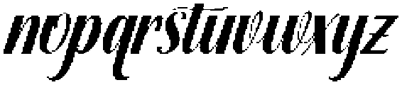 Thick Blanton Slant 18 Regular otf (400) Font LOWERCASE