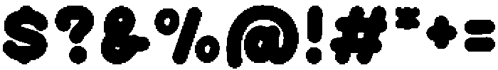 Thick Bubble Regular otf (400) Font OTHER CHARS