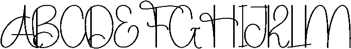 Thick Groovy Regular otf (400) Font UPPERCASE