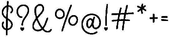 Thick Lover Regular otf (400) Font OTHER CHARS