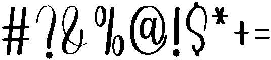 Thick Rainbow Regular otf (400) Font OTHER CHARS