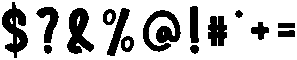 Thick Regular otf (400) Font OTHER CHARS