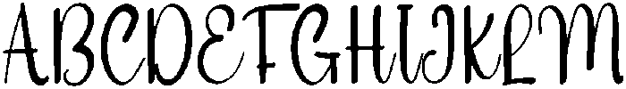 Thick Regular otf (400) Font UPPERCASE