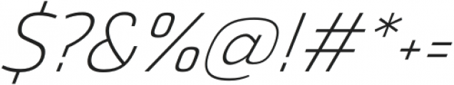 Thicker Extralight Italic otf (200) Font OTHER CHARS