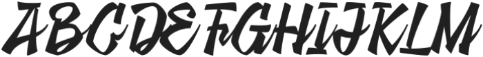 Thickmast Italic otf (400) Font UPPERCASE