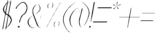 Thin-Italic otf (100) Font OTHER CHARS