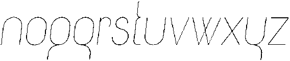 Thin Italic otf (100) Font LOWERCASE