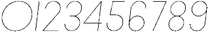 Thin Italic otf (100) Font OTHER CHARS
