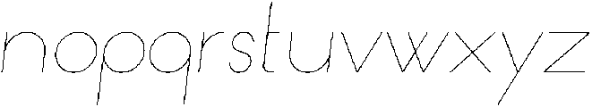 Thin Italic otf (100) Font LOWERCASE