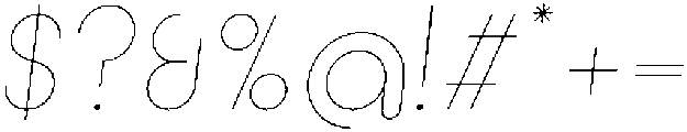 Thin Italic otf (100) Font OTHER CHARS