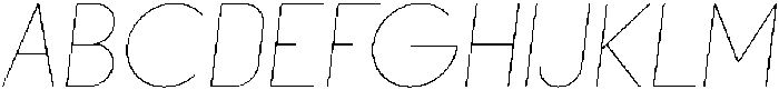 Thin Italic otf (100) Font UPPERCASE