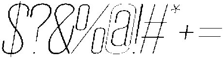 Thin Italic otf (100) Font OTHER CHARS