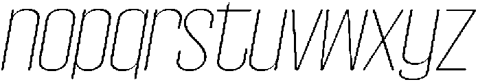 Thin Italic otf (100) Font LOWERCASE