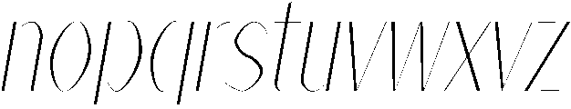 Thin-Italic otf (100) Font LOWERCASE
