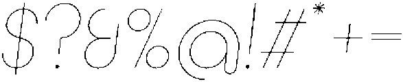 Thin Italic otf (100) Font OTHER CHARS