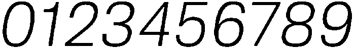 Thin Italic otf (100) Font OTHER CHARS
