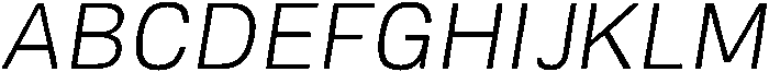 Thin Italic otf (100) Font UPPERCASE