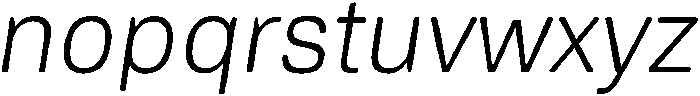 Thin Italic otf (100) Font LOWERCASE