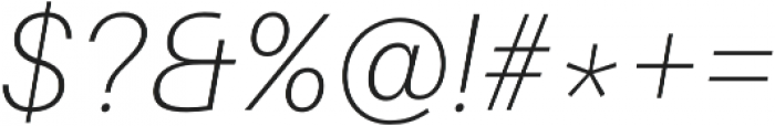 Thin Italic otf (100) Font OTHER CHARS