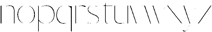 Thin otf (100) Font LOWERCASE