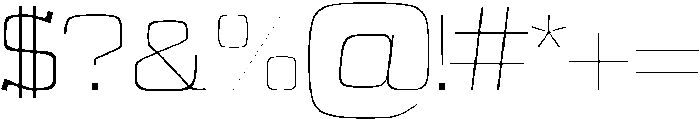 Thin otf (100) Font OTHER CHARS