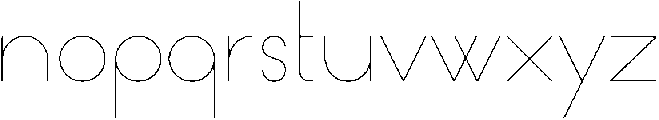 Thin otf (100) Font LOWERCASE