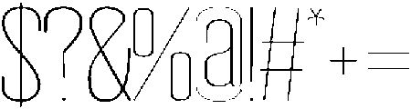 Thin otf (100) Font OTHER CHARS