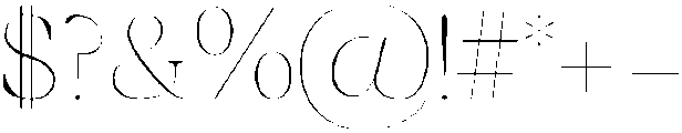 Thin otf (100) Font OTHER CHARS