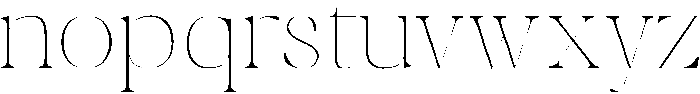 Thin otf (100) Font LOWERCASE