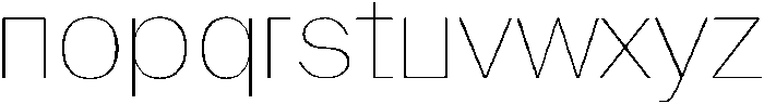 Thin otf (100) Font LOWERCASE