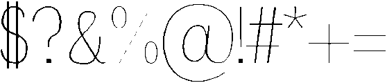 Thin otf (100) Font OTHER CHARS