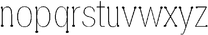Thin otf (100) Font LOWERCASE
