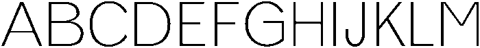 Thin otf (100) Font UPPERCASE
