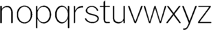 Thin otf (100) Font LOWERCASE
