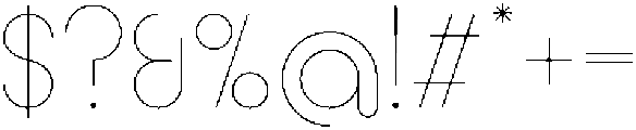 Thin otf (100) Font OTHER CHARS