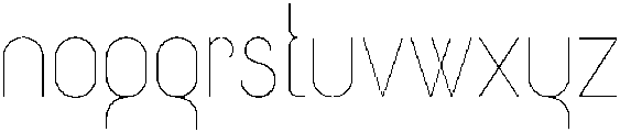 Thin otf (100) Font LOWERCASE