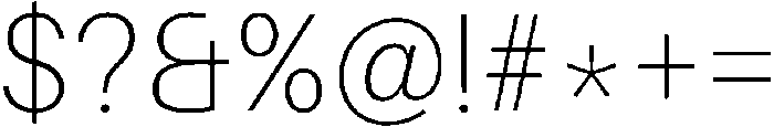 Thin otf (100) Font OTHER CHARS