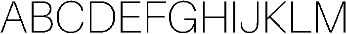 Thin otf (100) Font UPPERCASE