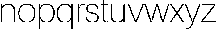 Thin otf (100) Font LOWERCASE