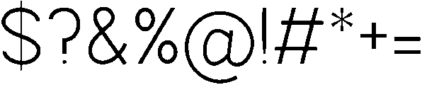 Thin otf (100) Font OTHER CHARS