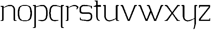Thin otf (100) Font LOWERCASE