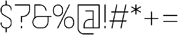 Thin otf (100) Font OTHER CHARS
