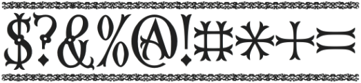 Third Reign Border otf (400) Font OTHER CHARS