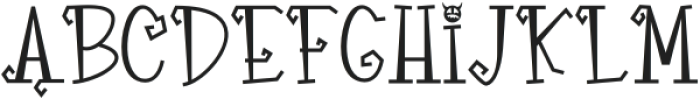 ThirdCloak Regular otf (400) Font UPPERCASE