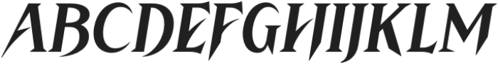 Thorema Slanted otf (400) Font UPPERCASE