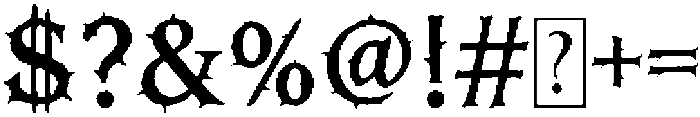Thorn Jagged otf (400) Font OTHER CHARS