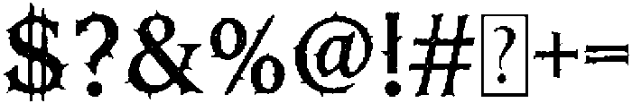 Thorn Rough otf (400) Font OTHER CHARS