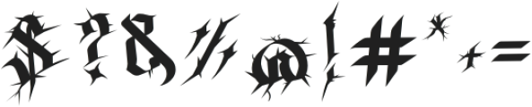 Thorns otf (400) Font OTHER CHARS