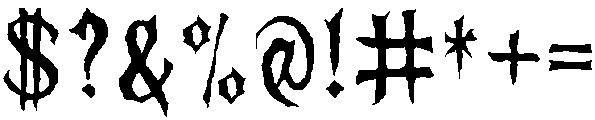 Thornvoid Regular otf (400) Font OTHER CHARS