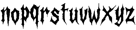 Thornvoid Regular ttf (400) Font LOWERCASE